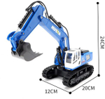 Радиоуправляемый экскаватор HUI NA TOYS масштаб 1:18 2.4G - HN1558-BLUE