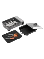 Плита туристическая в кейсе, сковорода и гриль N-MEGA KIT