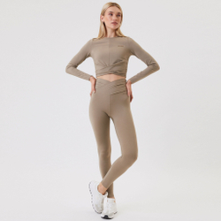 Женские теннисные брюки Björn Borg Borg Cross Tight Women - Beige