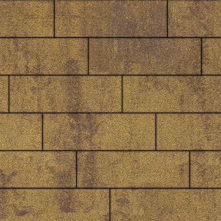 Тротуарная плитка ПРЯМОУГОЛЬНИК 750х250 мм - Листопад гранит Янтарь