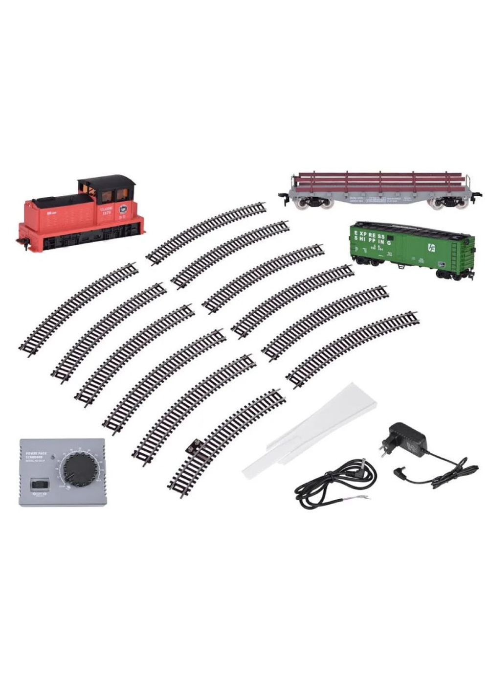 Железная дорога набор без подложки HANFLY 1 поезд, 2 вогона - HF66110A , полностью совместим c любой серией HO 1:87 , Возрастные ограничения от 14+