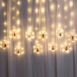 Светодиодная новогодняя гирлянда ЭРА ENING-MG занавес Волшебство теплый свет 2,7*0,5 м 120 led IP20 | Гирлянды