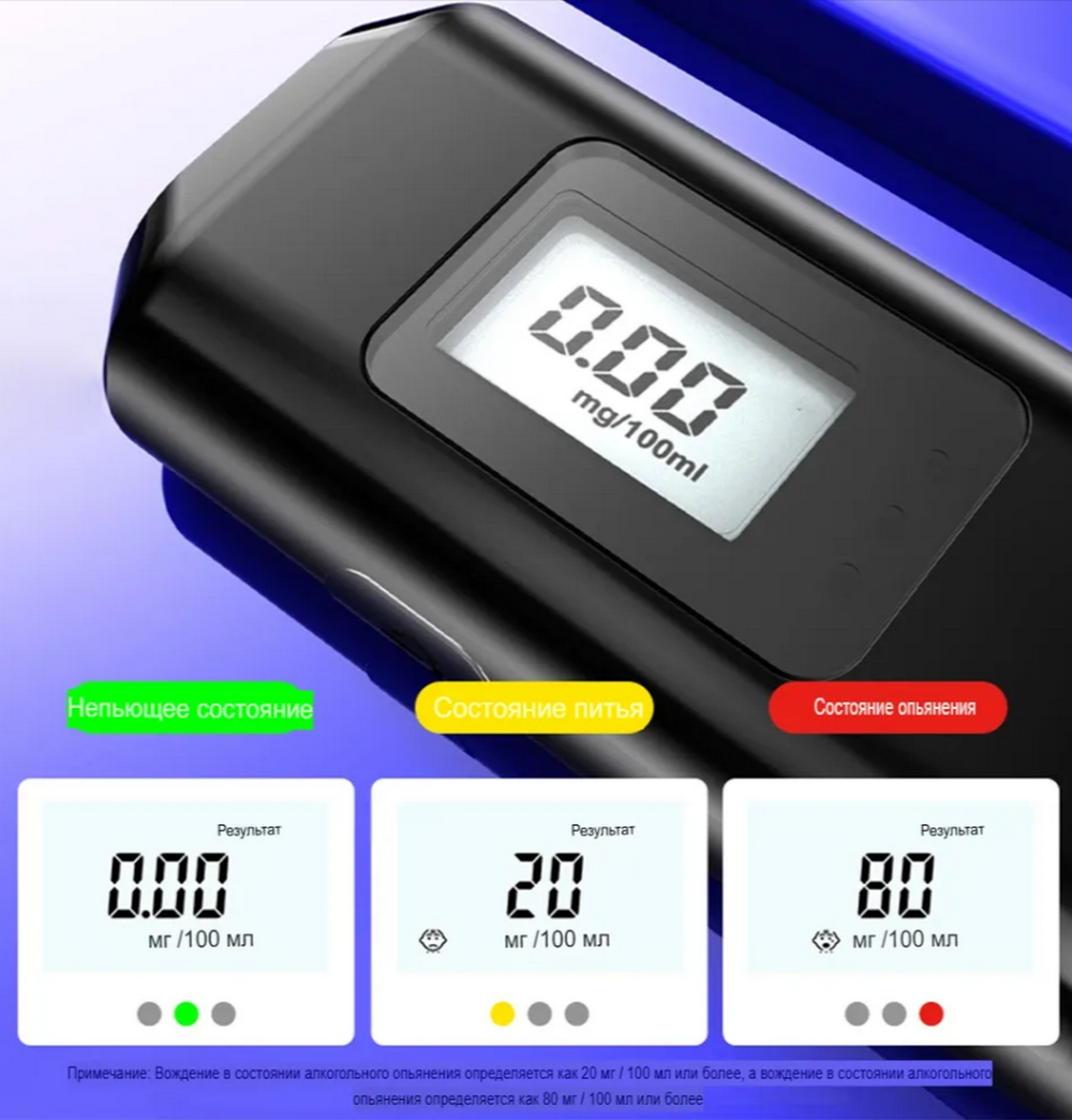 Алкотестер цифровой портативный XPX MR809