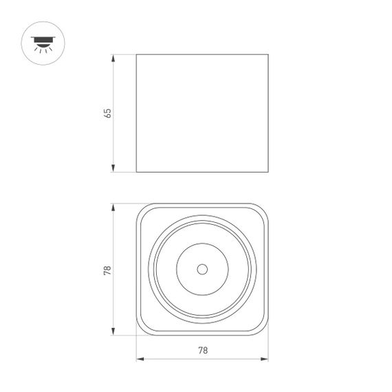 Потолочный светодиодный светильник Arlight SP-Dice-S78x78-10W Day4000 046634