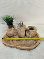 Набор из окаменелого дерева 4 предм Fossil Set NF-63062 поднос 29см*43см