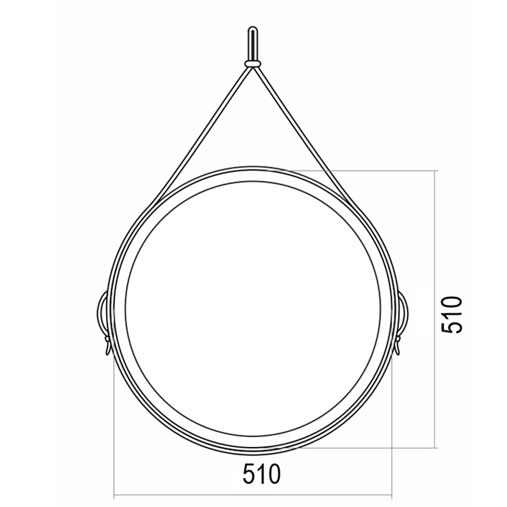 Зеркало Azario Капитан 51 см LED-00002331 с подсветкой