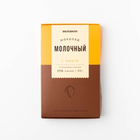 Milk chocolate with mango, 90 gr