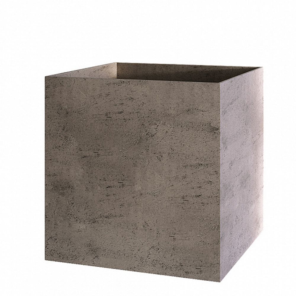 Кашпо CUBE SMOKEY GREY 80x80x80