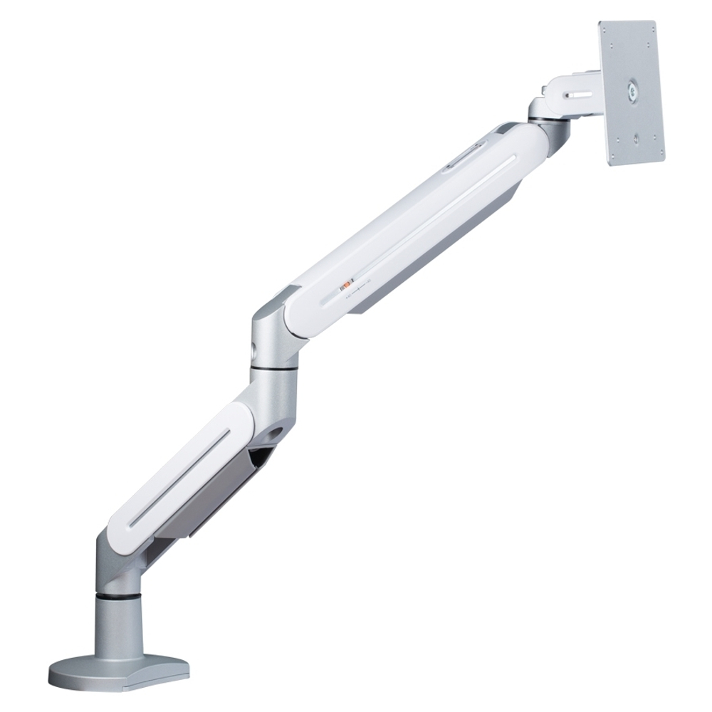 ErgoFount DFS-102G Настольное крепление для монитора диагональю до 27'' с двухколенным вылетом, газово-пружинным амортизатором и струбциной к столу типа "G". Цвет - серебристый