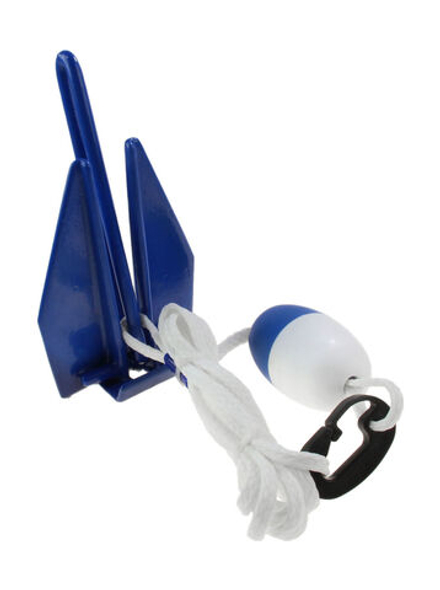 Якорь Дэнфорта 1 кг в пластиковой оболочке с веревкой 4,5 м и поплавком