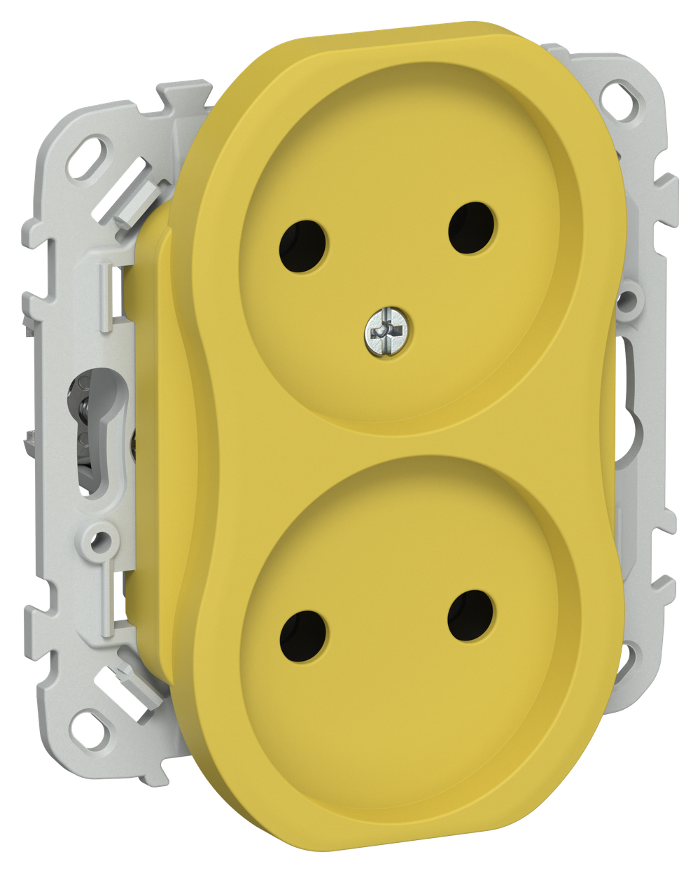 FLITE Розетка 2-местная без заземления без защитных шторок 10А РС02-0-ФлЖК желтый карри IEK