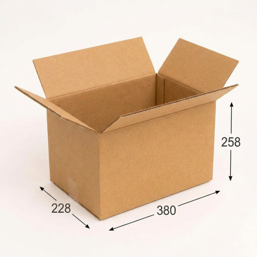 Коробка картонная 380x228x258 мм