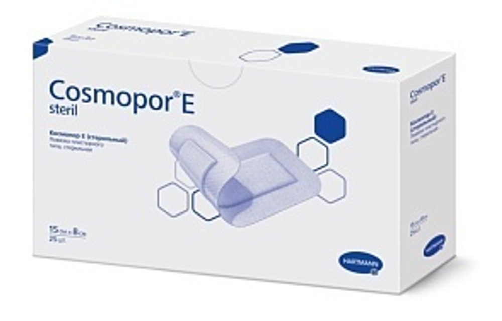 Повязки пластырного типа Cosmopor E steril / Космопор Е стерил (стерильный), 15х8см