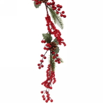 Гирлянда хвойная «Хвоя ягодная» 2,0 м с(шишки, ягоды, резина)