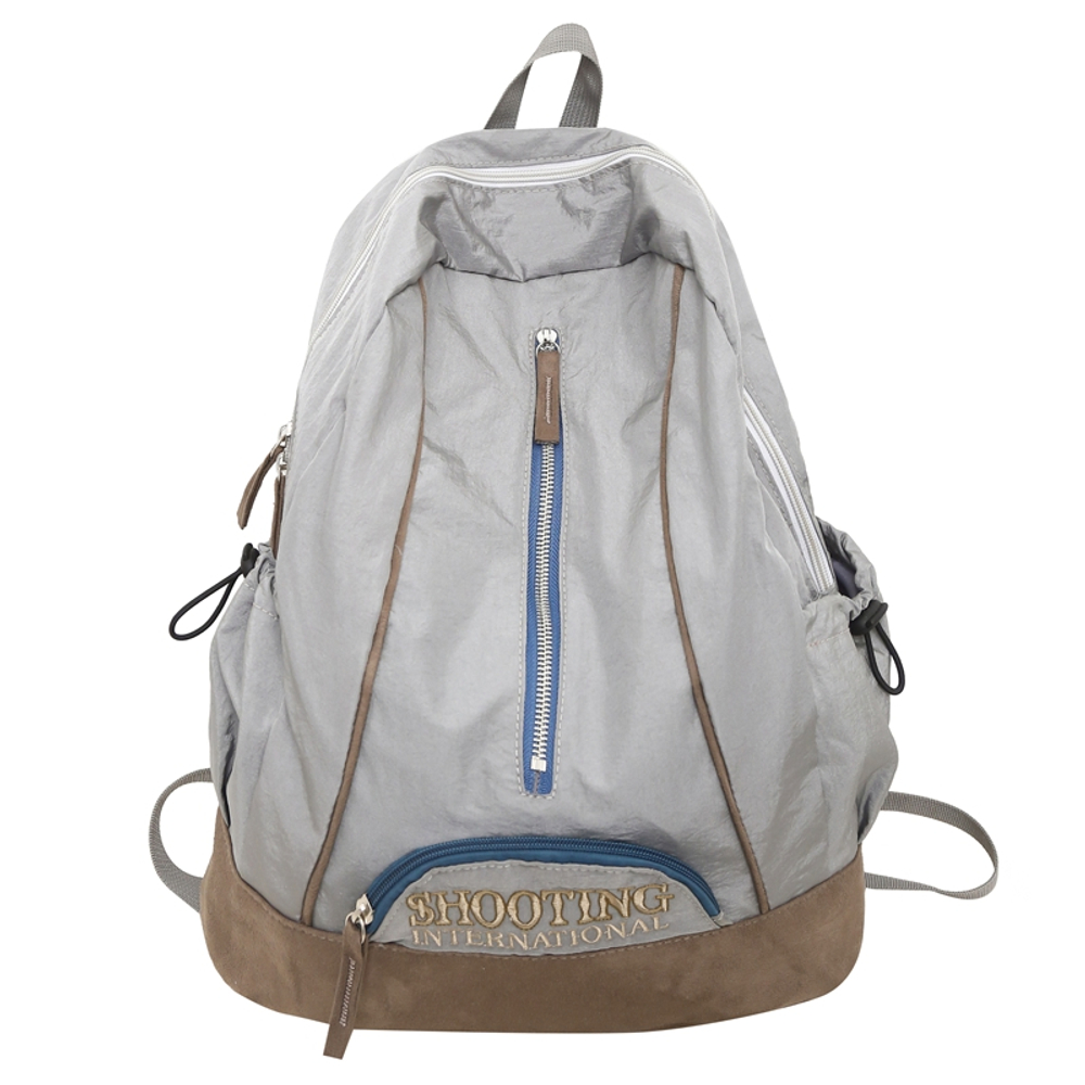 DELIXIONG Nylon Backpack Regular Unisex Black/Green/Pink/Red/Black