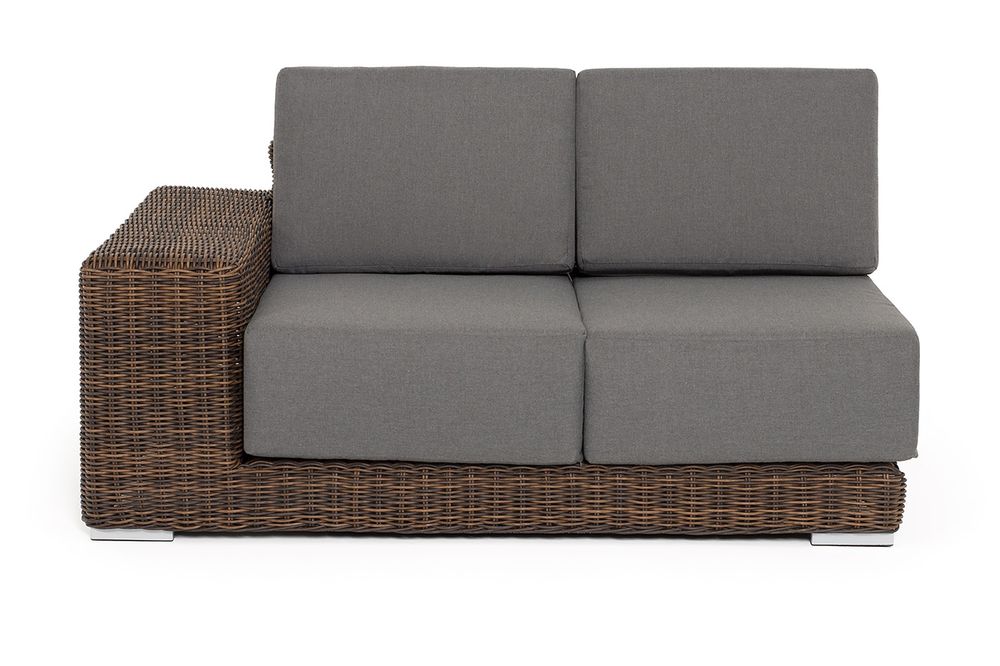 "Капри" модуль диванный правый с подушками, цвет коричневый