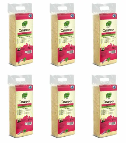 Наполнитель опилки Зверье мое "Яблоко" - 6 шт х 20 л