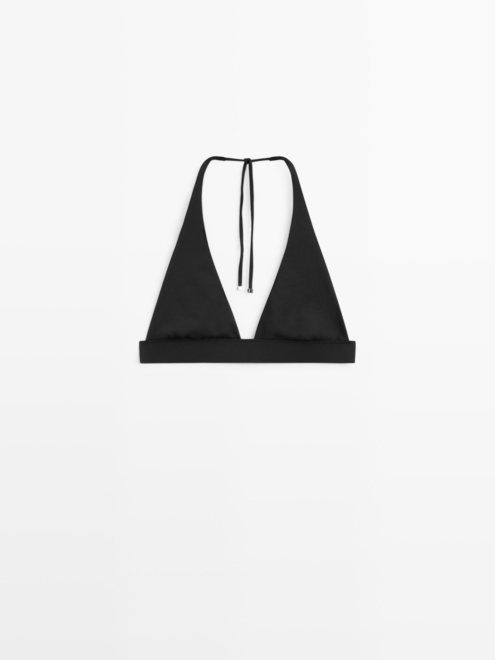 Massimo Dutti Топ бикини с треугольными чашками, черный