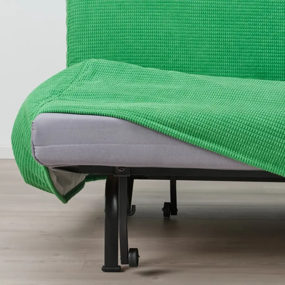 Диван 2-местный - IKEA LYCKSELE LÖVÅS/ЛИКСЕЛЕ ЛЕВОС ИКЕА, 87х100х142 см, зеленый