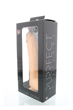 Телесный фаллоимитатор PURRFECT SILICONE DELUXE DONG 8.5INCH - 21 см. (Цвет: телесный)