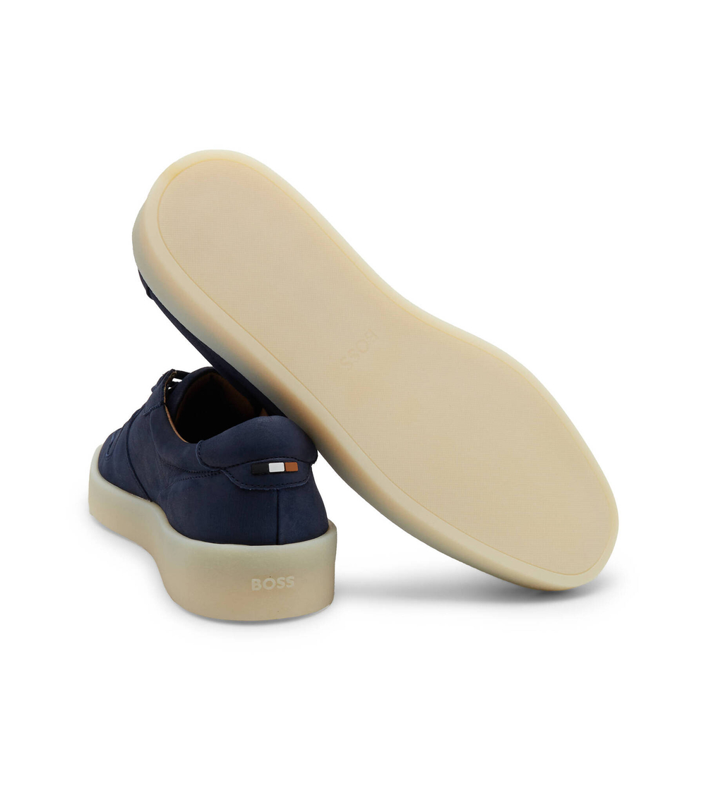 Кожаные кроссовки clay BOSS BLACK - темно-синий(50492965)