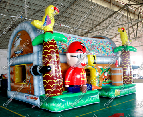 Коммерческий надувной батут "Сундучок с крышей"