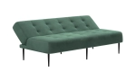 Monaco диван-кровать прямой трехместный, без подлокотников, бархат зеленый 19