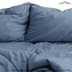 Вареный (стираный) хлопок, цв.Джинс меланж | ш.250 см | 145 г/м² | хлопок-100%