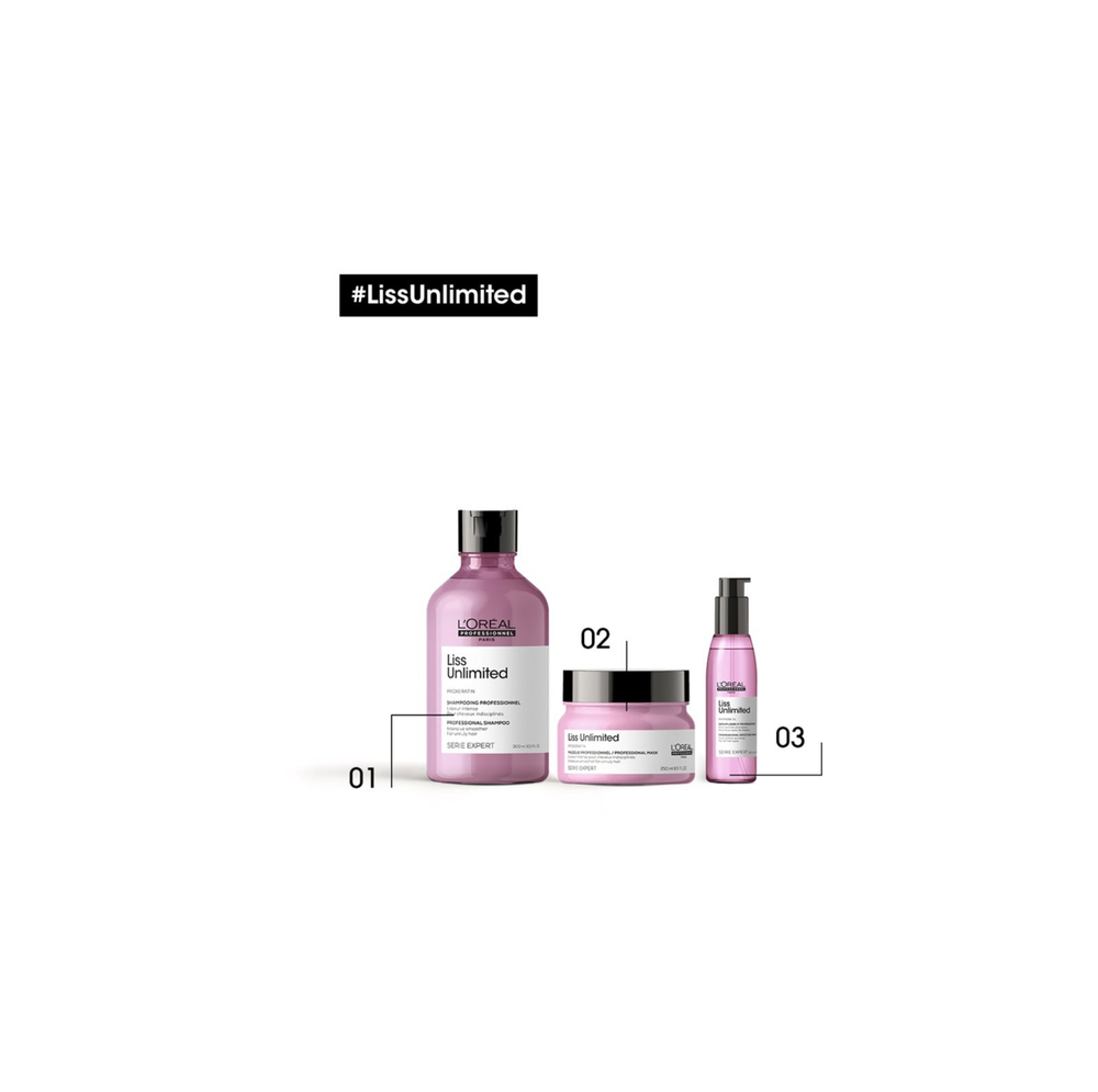 L’Oreal Professionnel Serie Expert Liss Unlimited - Увлажняющий шампунь для трудно поддающихся укладке волос /   300  ml  / GTIN 3474636974405