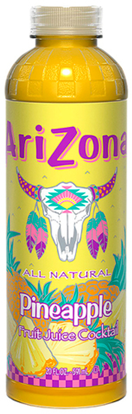 Чай Холодный Зеленый со Вкусом Ананаса Arizona Pineapple 0.591л - 24шт