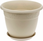 Кашпо "Italy" 28 л D=43см с поддоном цвет в ассортименте