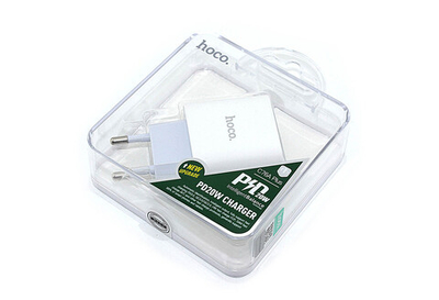 Блок питания (сетевой адаптер) HOCO C76A Plus Speed PD20W, белый