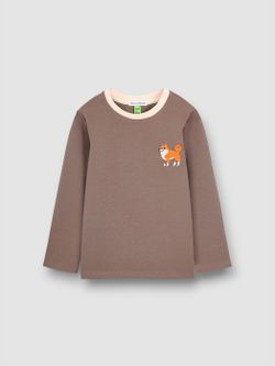 Лонгслив кофе с молоком СИБА-ИНУ