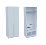 Шкаф 2-х створ. с 3-мя ящиками Ольга-6 белый