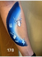 Трафарет для аквагрима овальный "Олени" 7 на 13 см