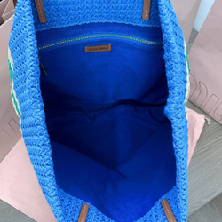 Miu Miu Woven Fabric Tote Bag