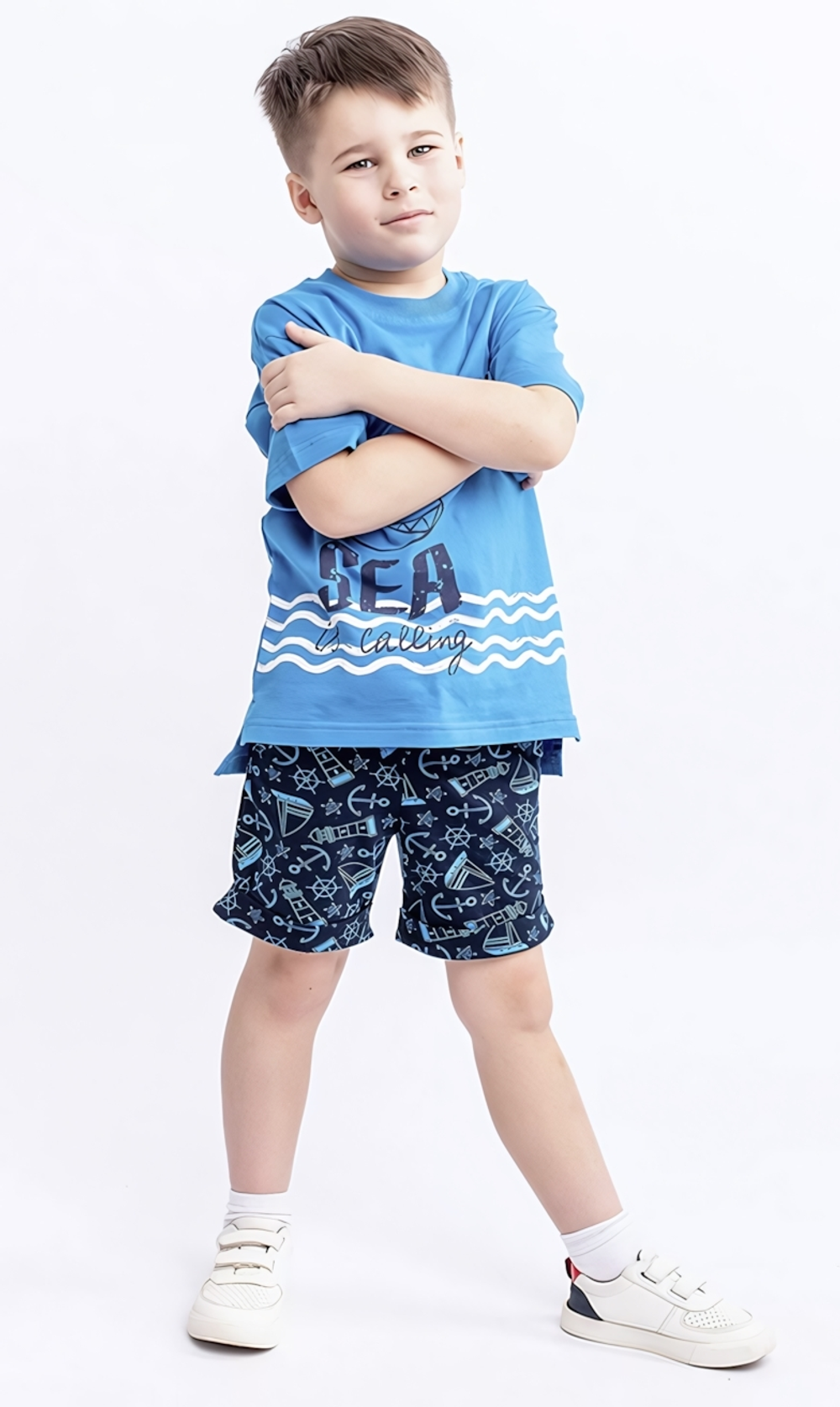 Шорты для мальчиков мультиколор р-р 134 0086_Лс22 (Батик)