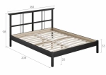 Двуспальная кровать, ВОЙВЫВ (РИКЕНЕ), 140х200 см, черный