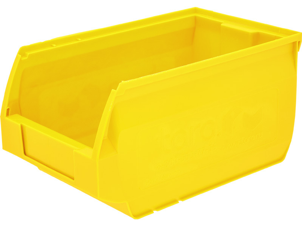 Ящик сплошной 250×150×130 мм, объем 4.88 л., арт.: 5002, жёлтый, код: 12980