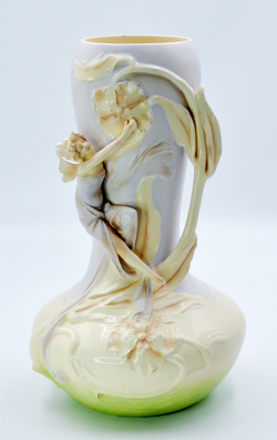 Интерьерная ваза «Фея» в стиле модерн (ар-нуво). Фарфор, ручная роспись. Нач. ХХ в.