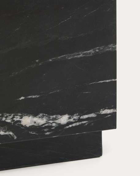 Приставной столик Sorein из черного мрамора 40 x 40 см