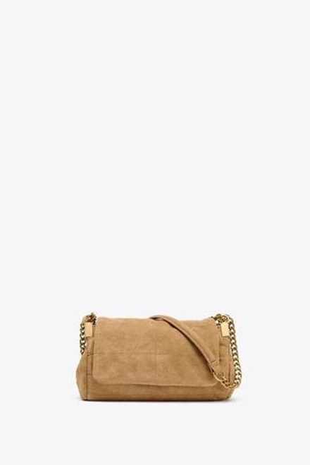 ZARA МИНИ-СУМКА ИЗ ЗАМШИ, ПЕСОЧНО-КОРИЧНЕВЫЙ
