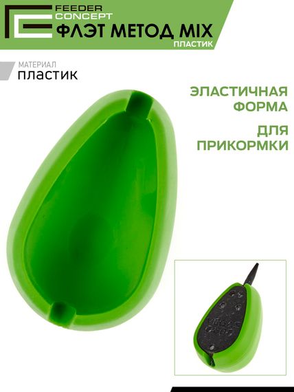 Набор пластиковых фидерных кормушек FC M1 ФЛЭТ МЕТОД 6шт. (коробочная версия)