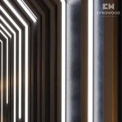 Рейка декоративная из МДФ для подсветки R010LED 30х18х2000