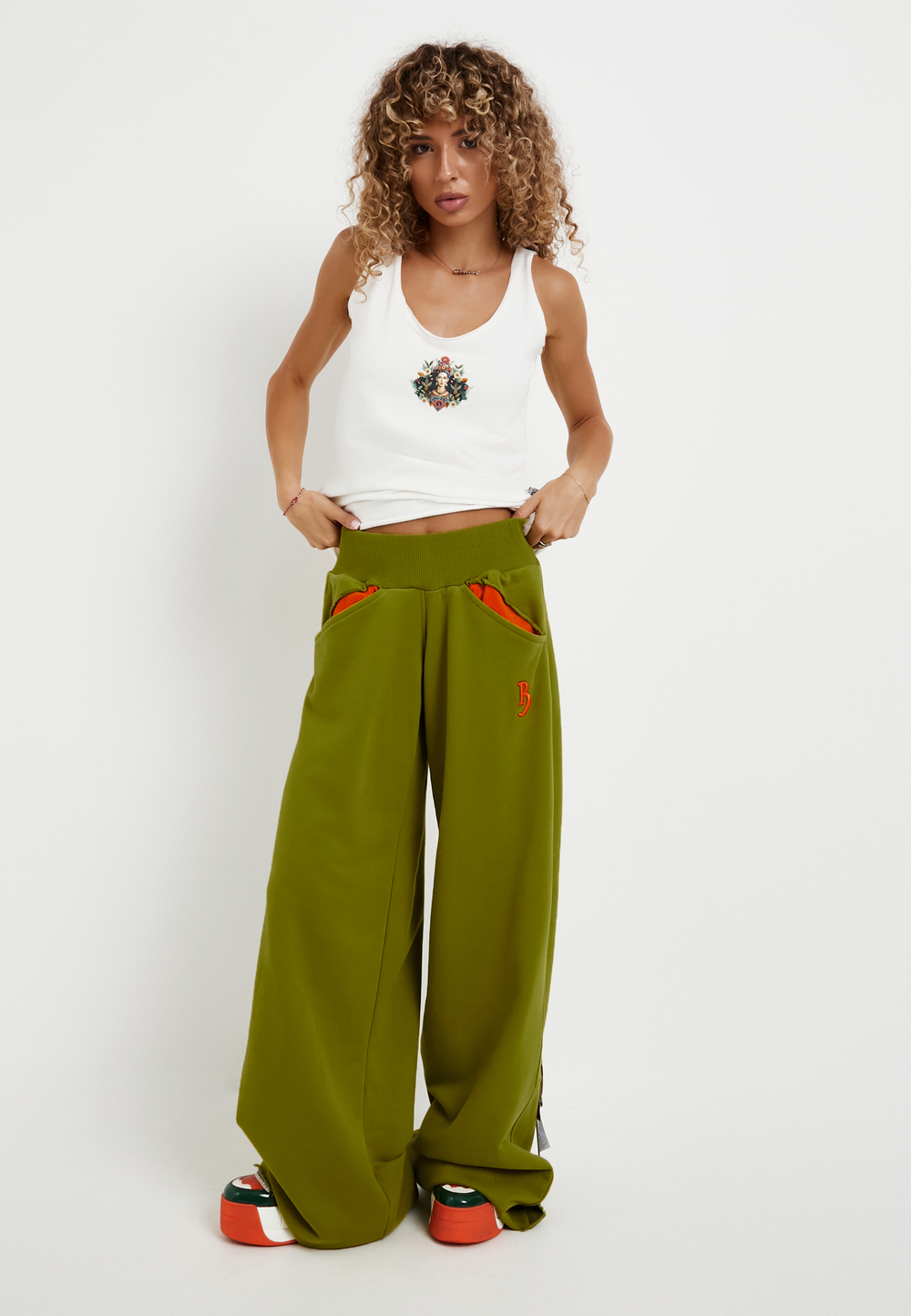 Брюки VIVA тёмный лемонграсс