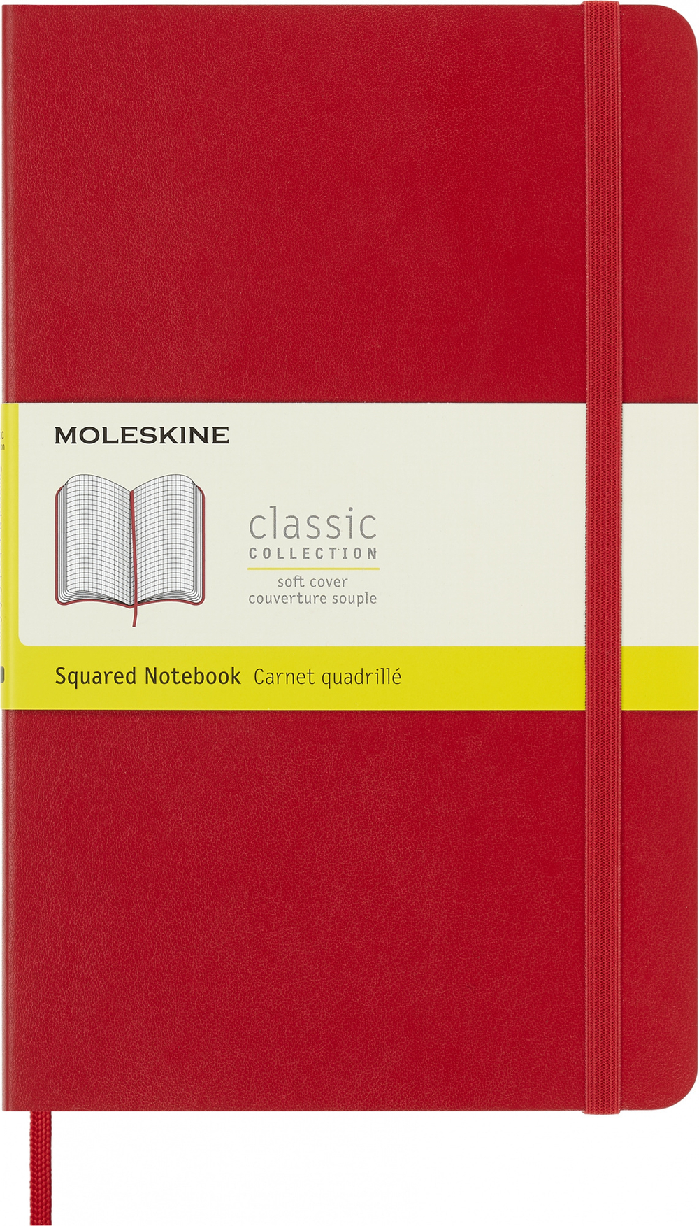 Блокнот Moleskine Classic Soft (QP617F2) 13х21 cм 192стр. клетка мягкая обложка красный
