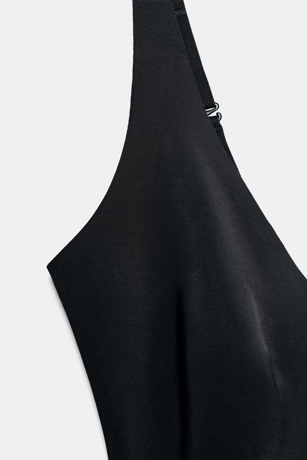 ZARA БОДИ ИЗ СМЕСОВОГО ПОЛИАМИДА, ЧЕРНЫЙ