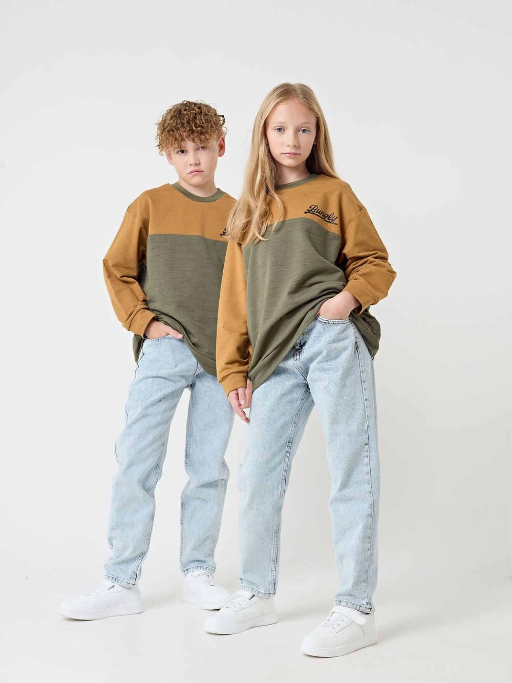 Джинсы mom fit "Голубые" подростковые