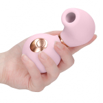 Розовый вакуум-волновой клиторальный стимулятор с вибрацией Irresistible Invincible Pink IRR003PNK