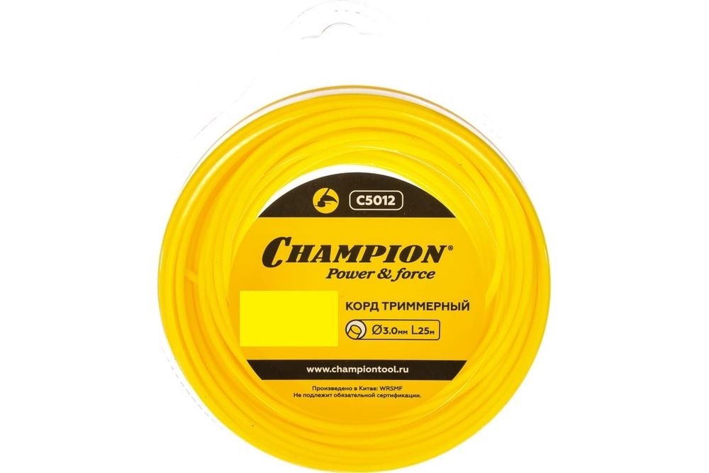 Корд триммер (леска) 3,0мм, 25м Champion круглый